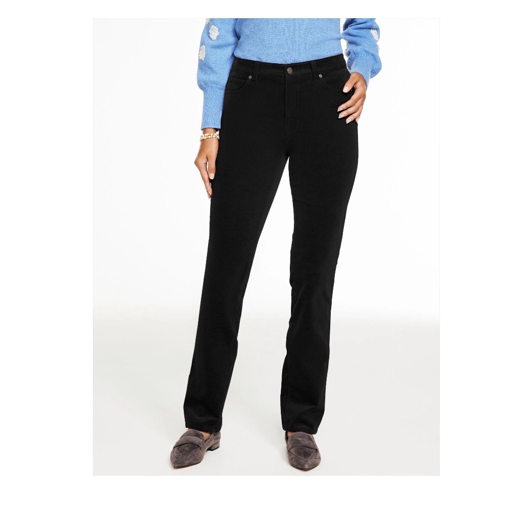 Talbots Womens Straight Leg Corduroy Pants Sz 12 Whimsigoth Witchy Teacher Twee